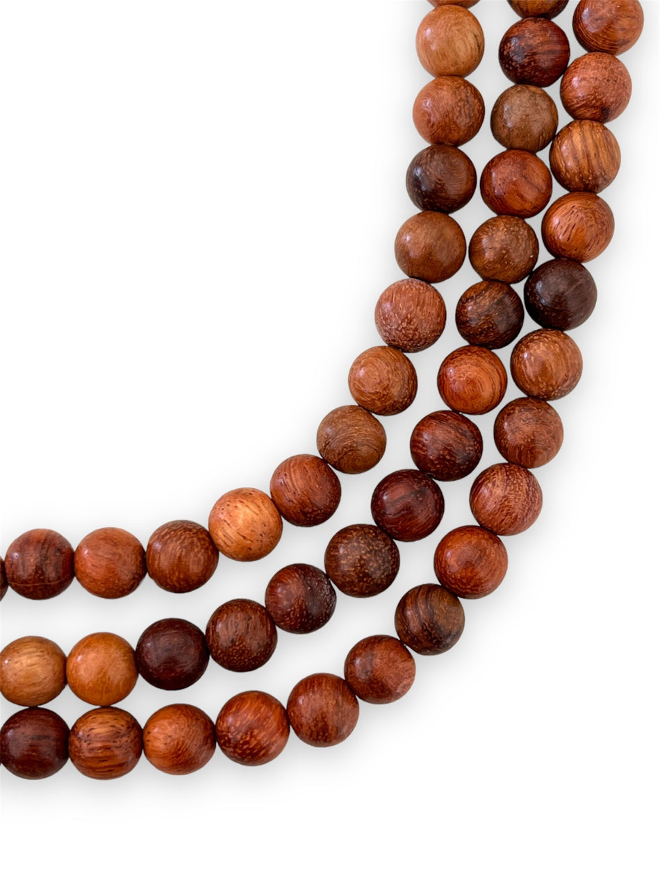 Red Brown Wood Strand, 8mm