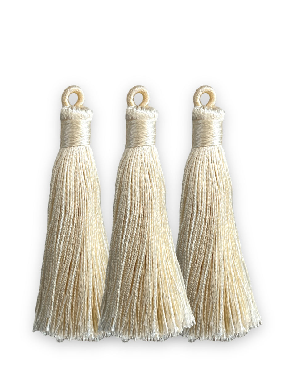 Beige Tassel 60mm, 3pcs