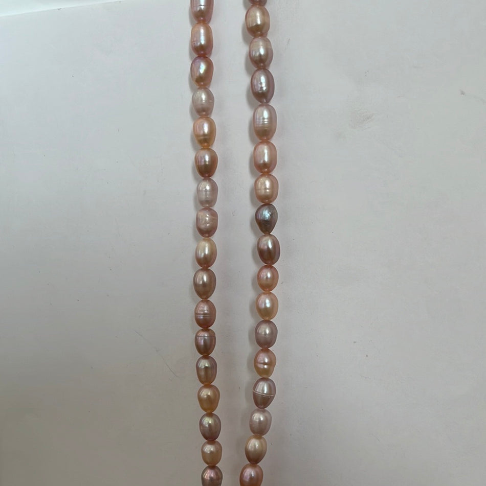 Pink-Lilac Rice Pearl 8mm