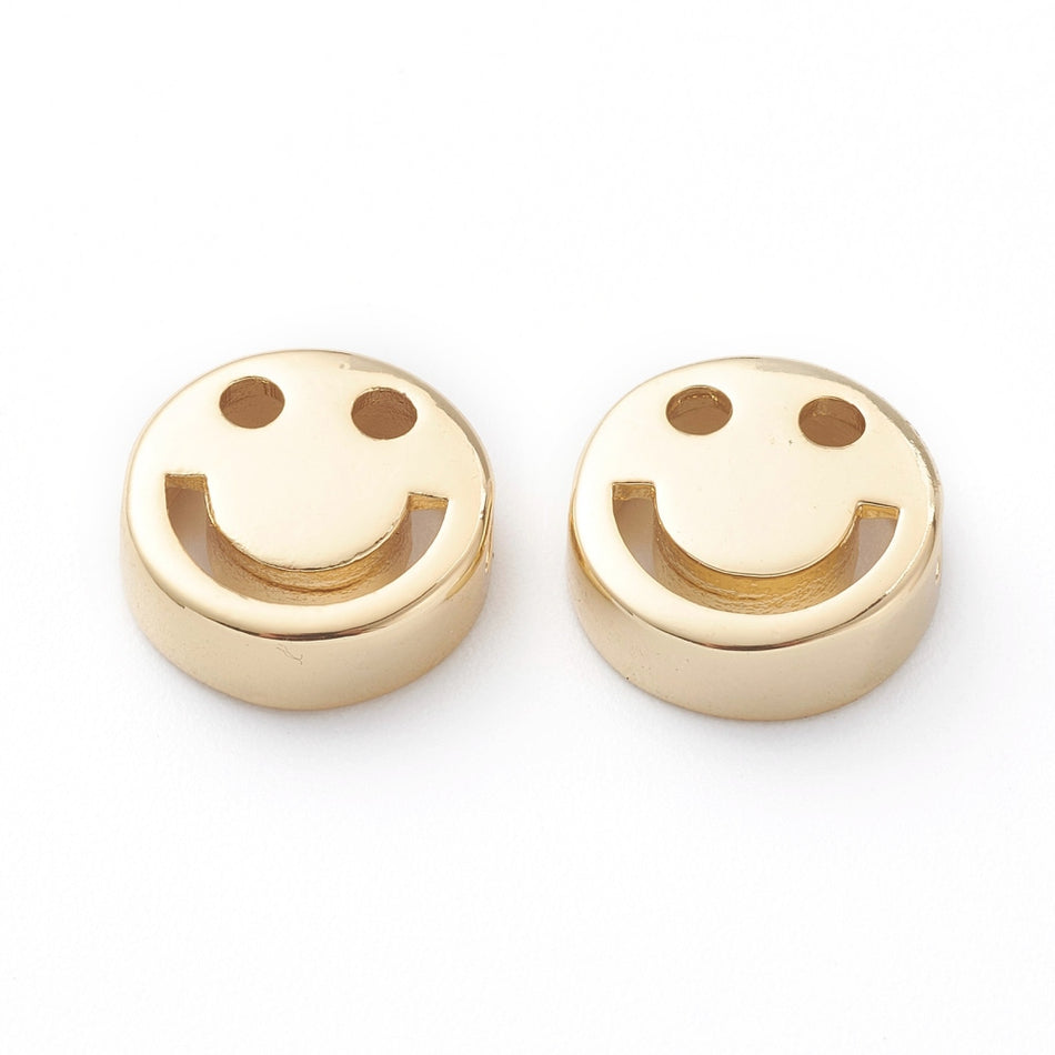 Gold-Filled Smiling Face Bead 11mm, 1pc