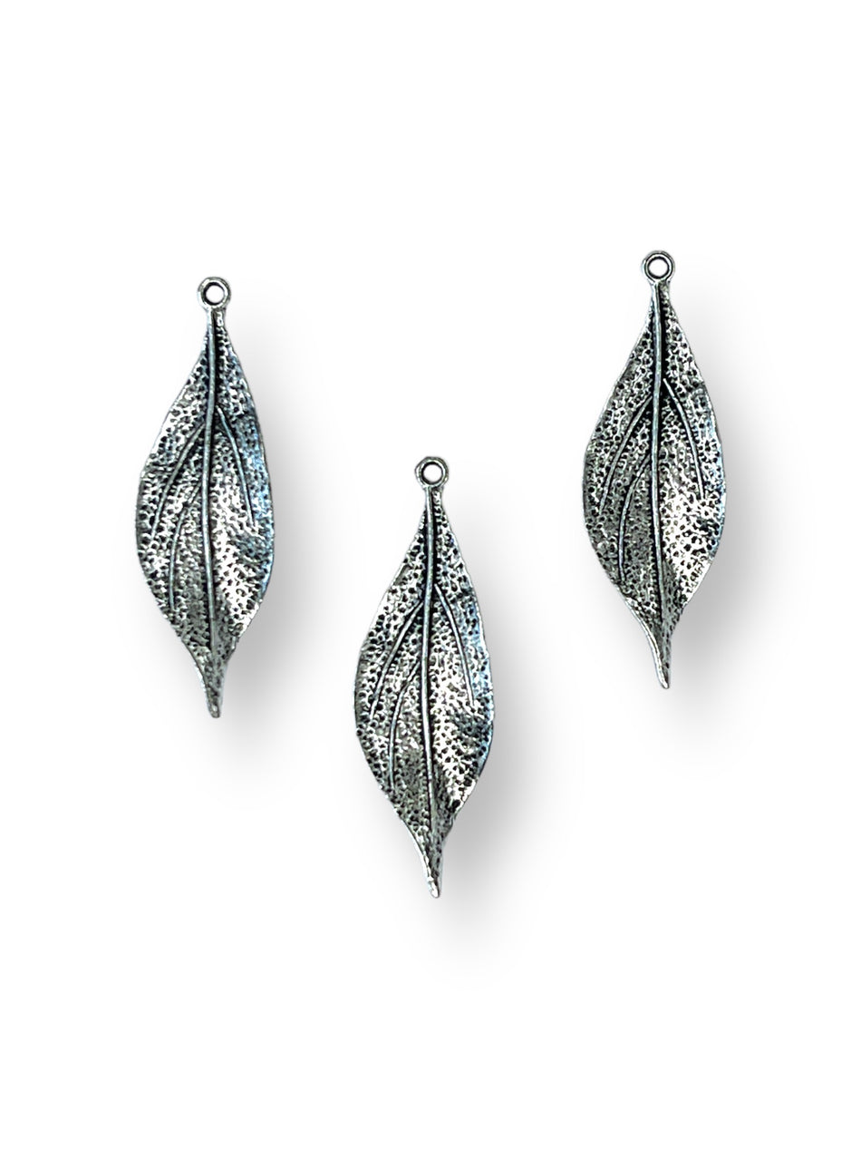 Pewter leaf 6pcs