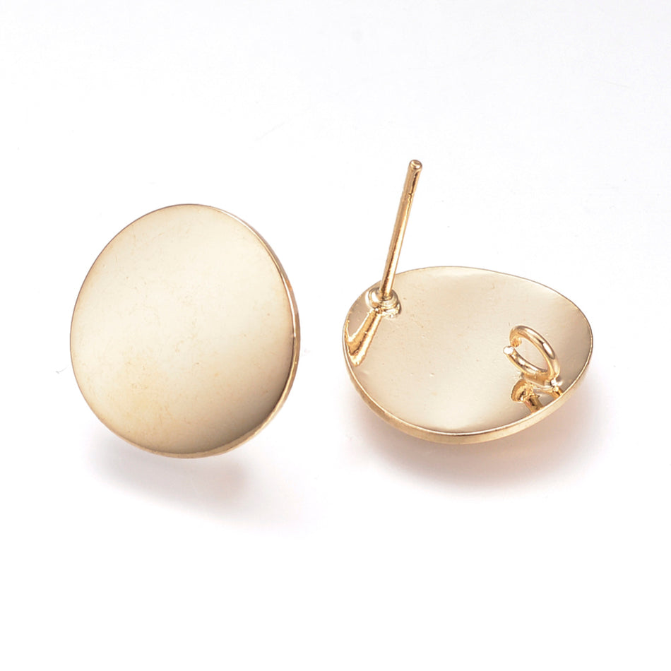 Gold-Filled Stud Earrings, 1 Pair