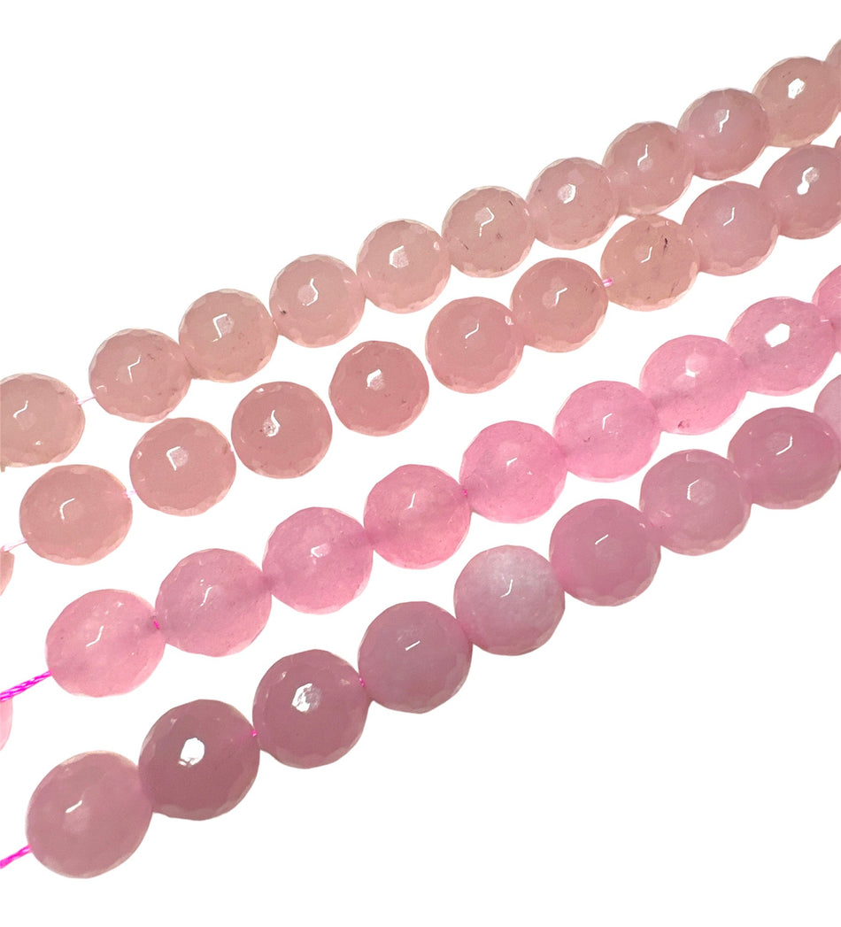 Faceted Rose Crystal Strand