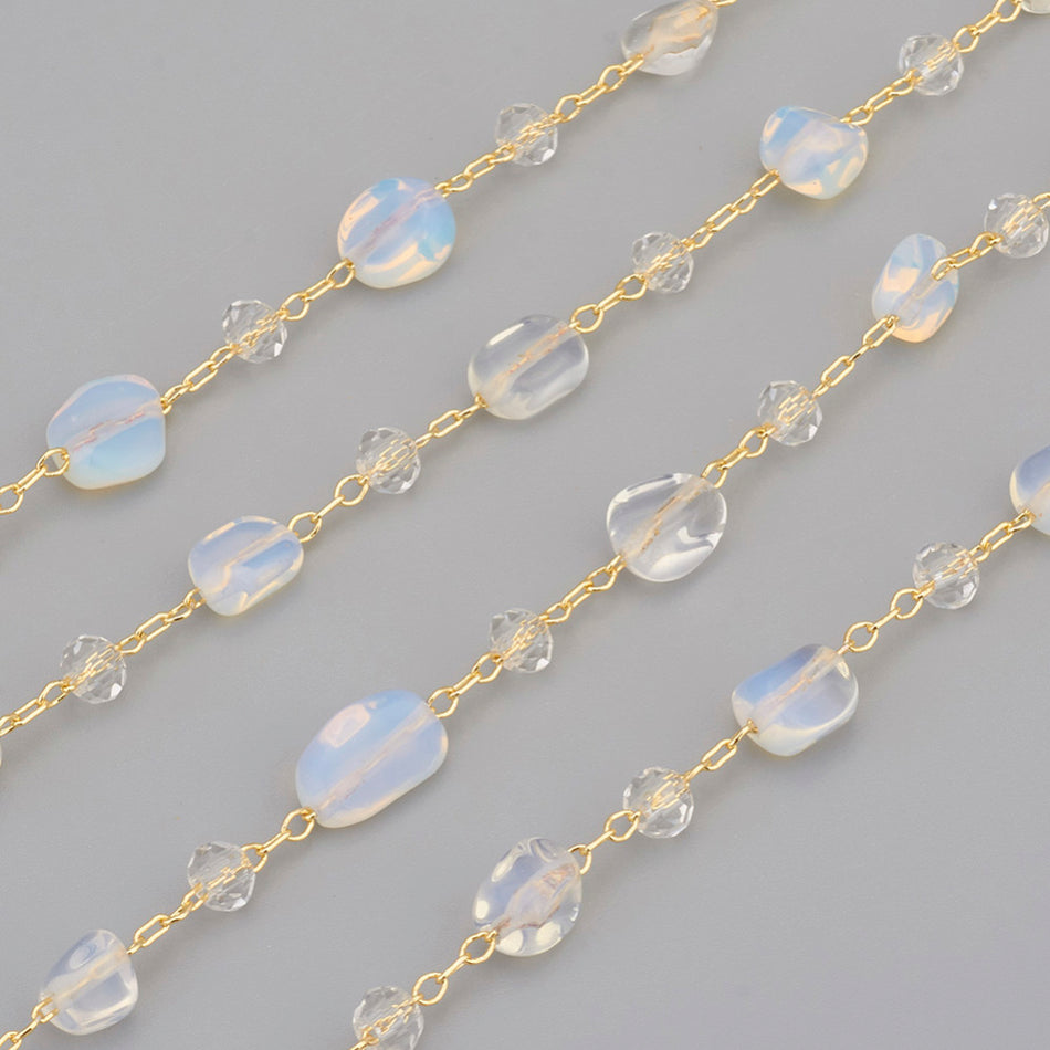 Opalite Bead Chain, 1 Foot