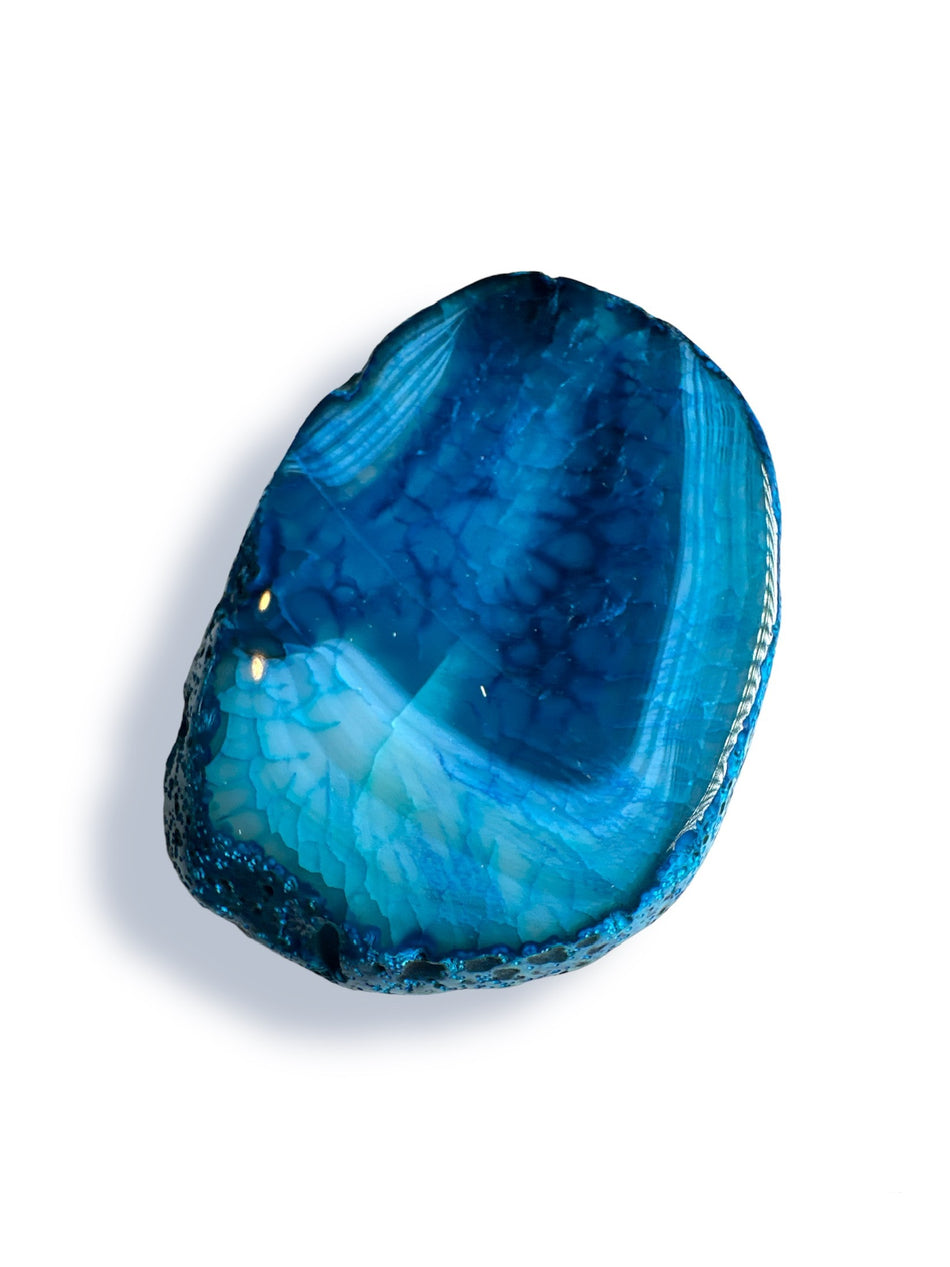 Blue Agate Slice, 1pc