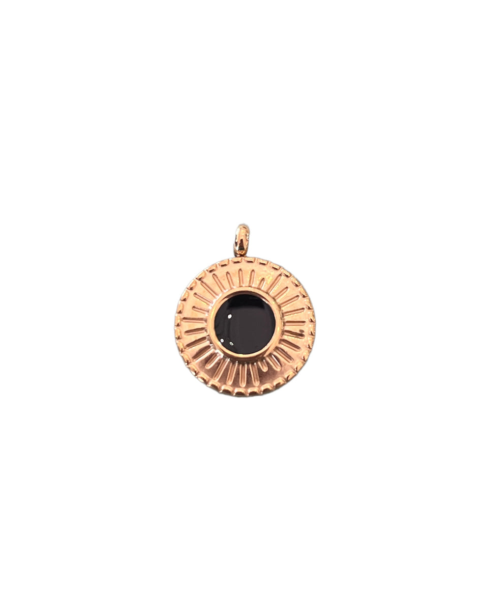 Flat Round Pendant, 1pc