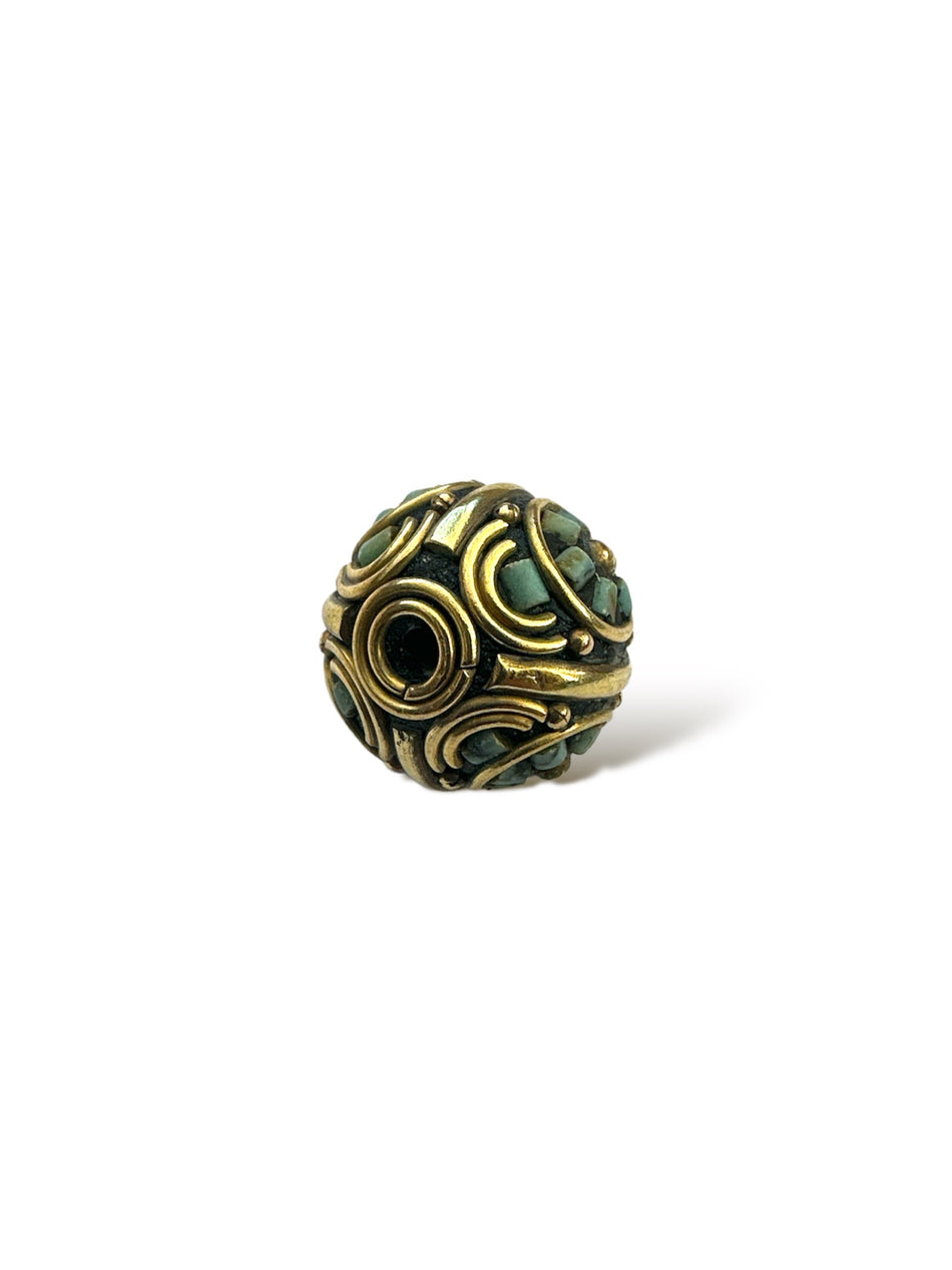 Tibet Mosaic Round Bead 18mm, 1pc