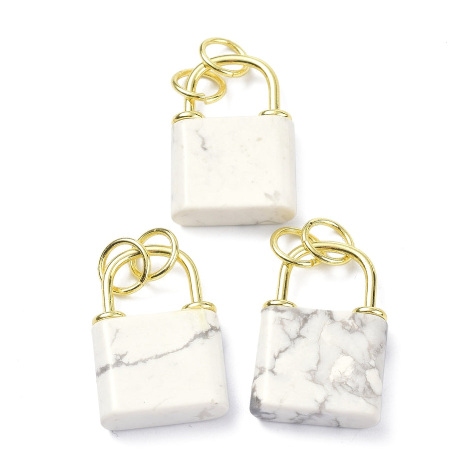 White Gemstone Lock