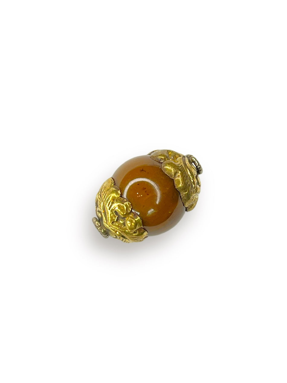 Tibetan Brown Bead, 20mm 1pc