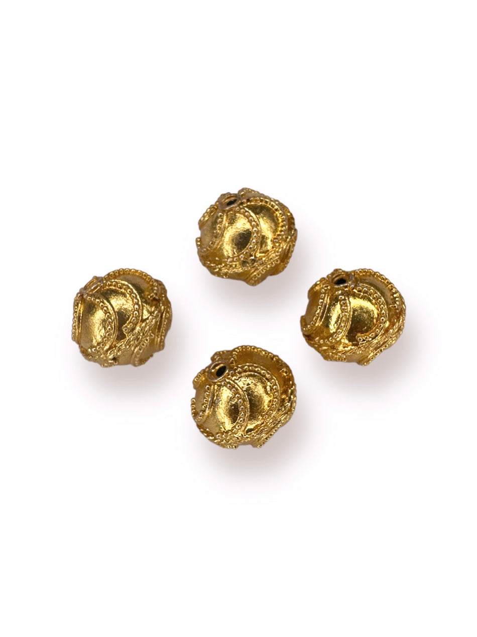 Gold Bead Spacer, 1pc