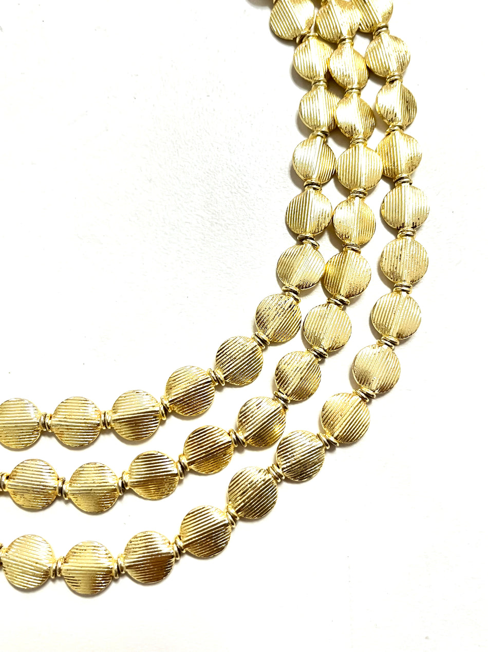 Gold-Filled Flat Round Spacer Strand