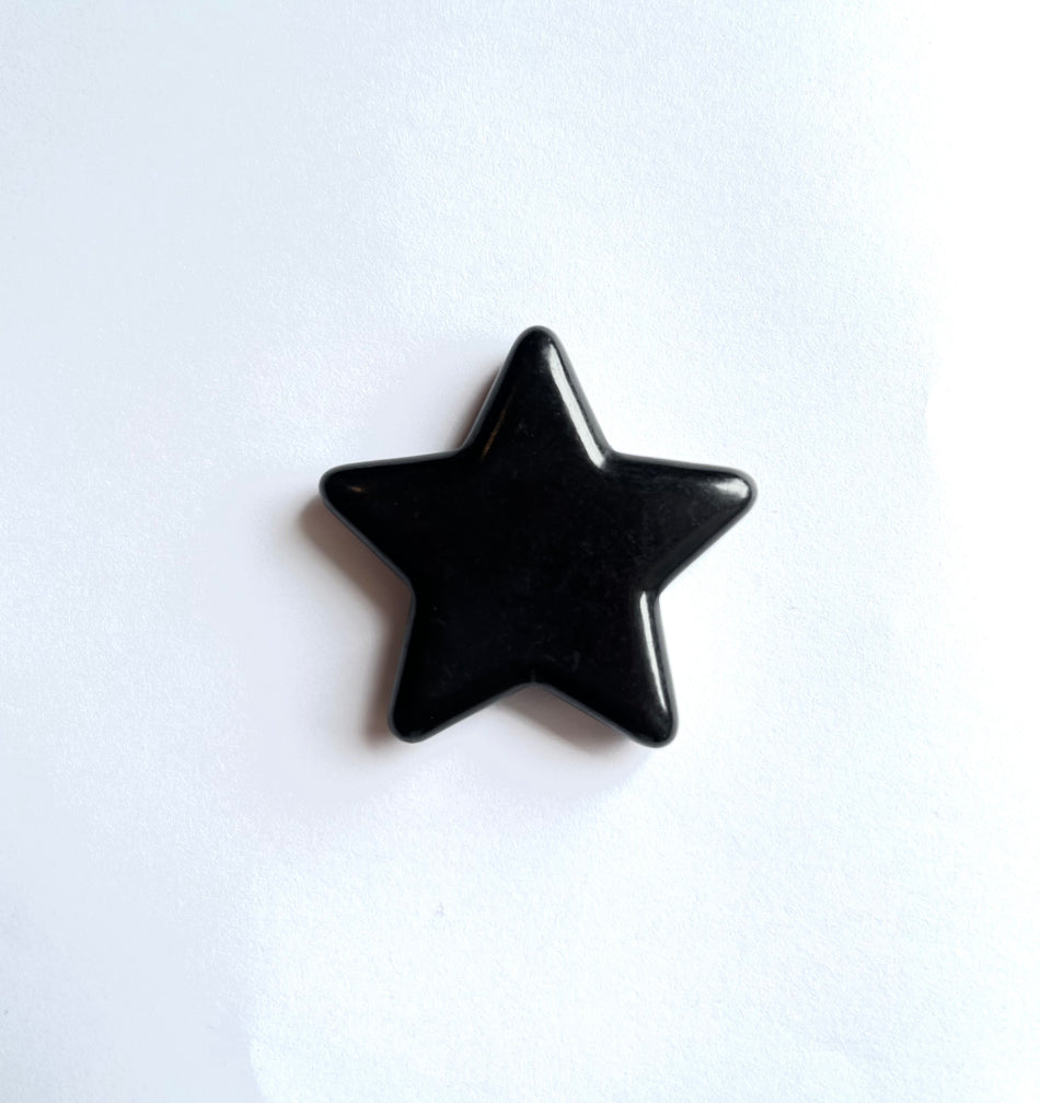 Black Howlite Star, 1pc