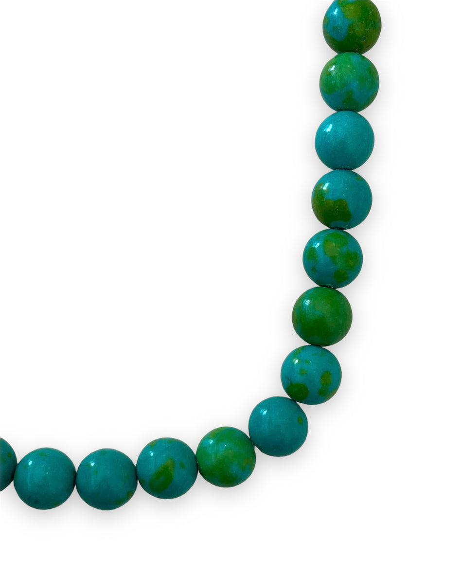 Green and Blue Gemstone Strand, 10mm