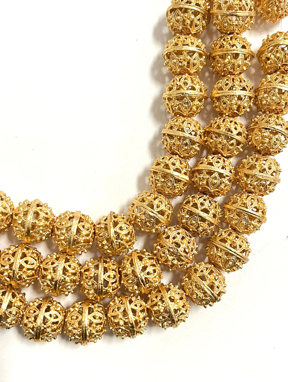 Gold-Filled Round Spacer Strand, 16mm