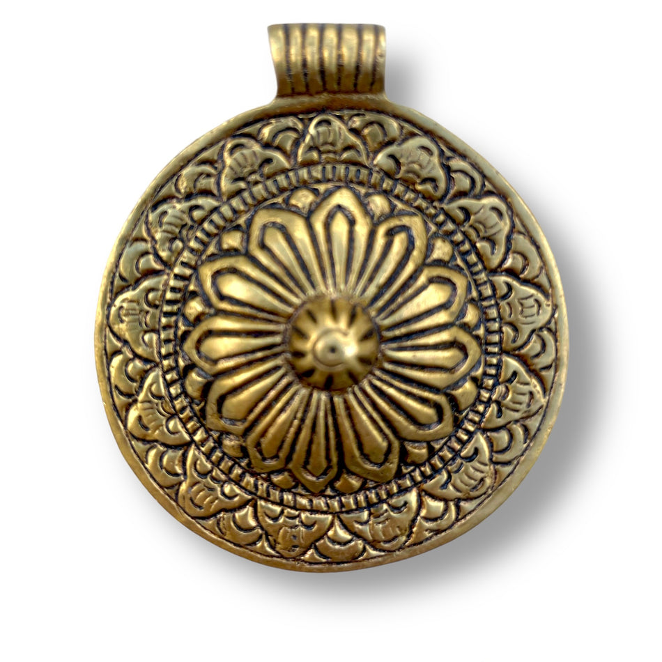 Flower Tibetan Pendant, 1pc