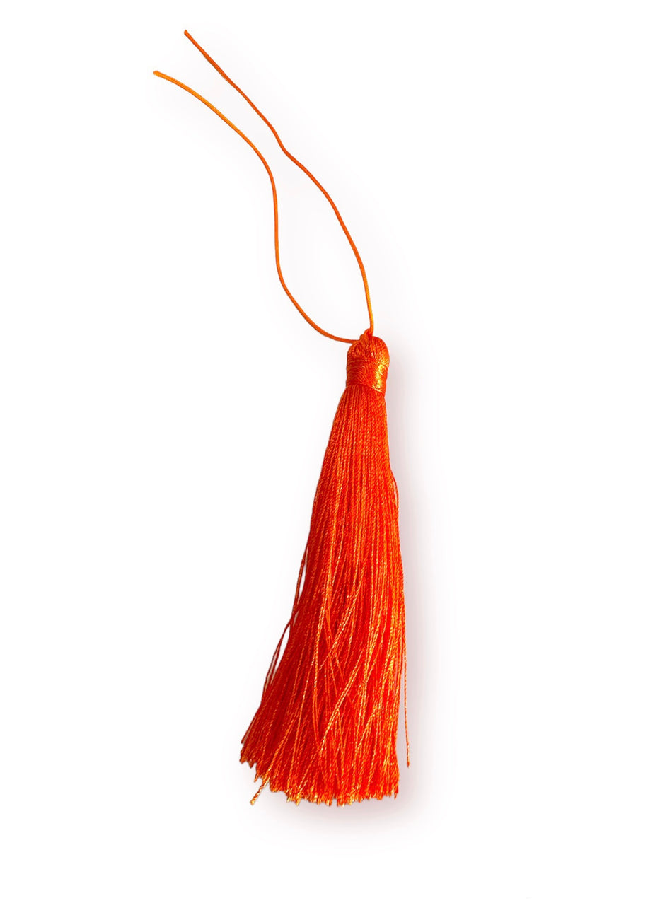 Large Orange Tassel, 3pcs