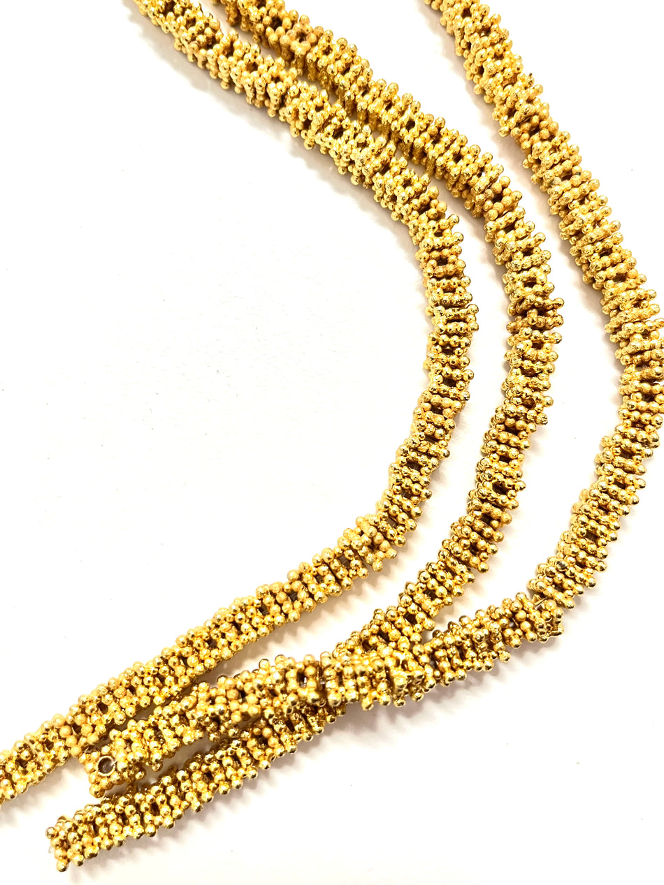 Gold-Filled Square Spacer Strand, 6mm