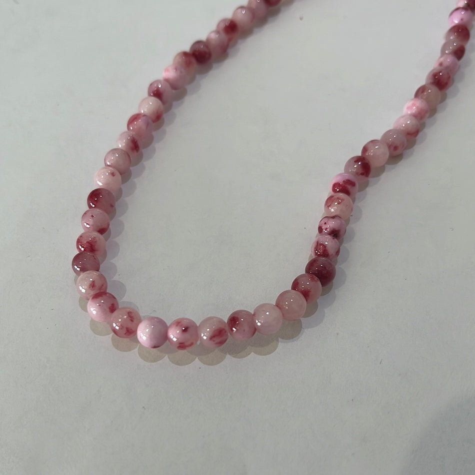 Strawberry Mix Jade 6mm