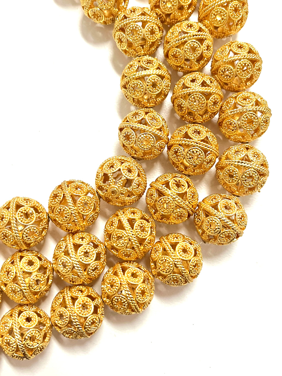 Gold-Filled Round Spacer Strand, 18mm