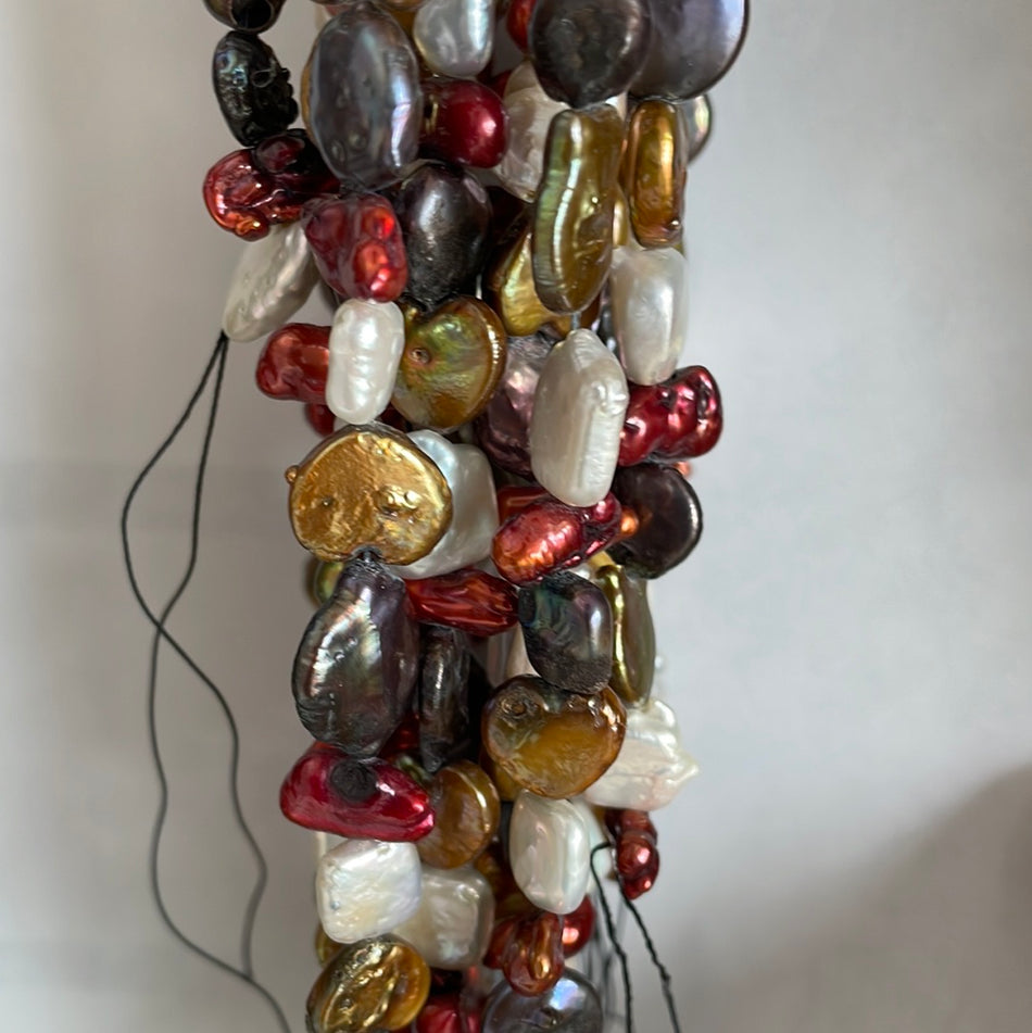 Square Multicolor Pearls 12mm