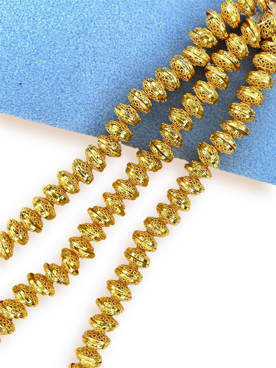 Gold-Filled Beadcap Strand, 12mm